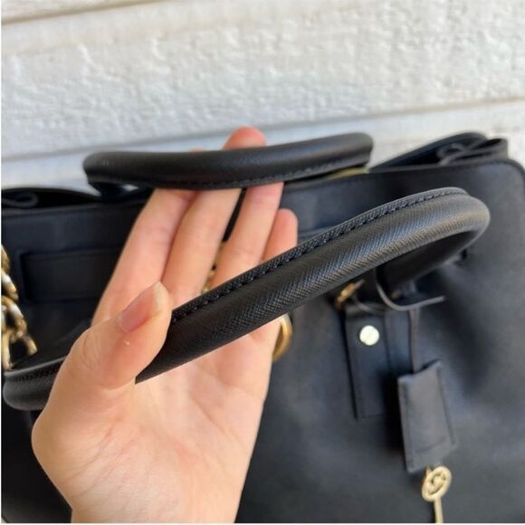 MICHAEL KORS Black XL Hamilton Laptop Shoulder Bag Jet Set Raven Mercer Voyager - Picture 2 of 12